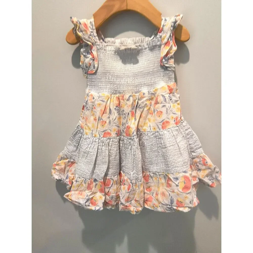 Toddler Girls Tommy bahama summer ruffle vacation dress- 12m